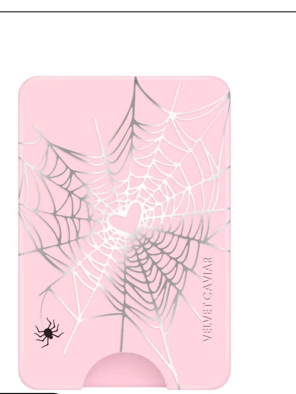 Velvet Caviar Pink Chrome Spiderweb MagSafe Wallet